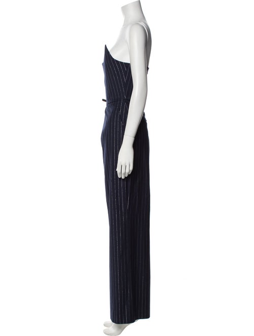 Alex Perry Striped Strapless Jumpsuit