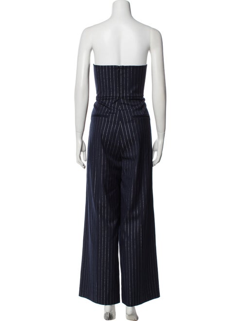 Alex Perry Striped Strapless Jumpsuit