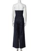 Alex Perry Striped Strapless Jumpsuit