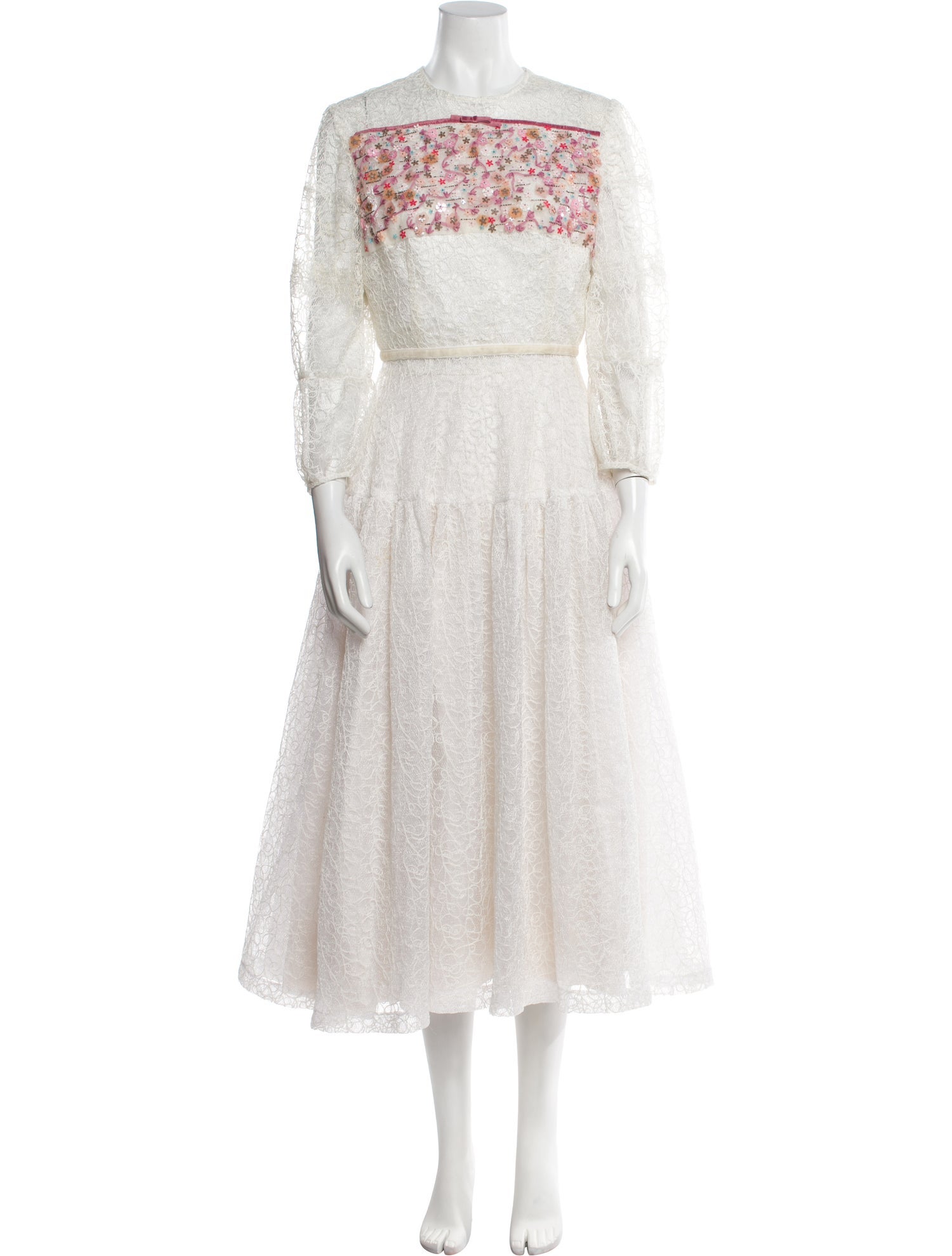 Alex Perry Lace Pattern Long Dress