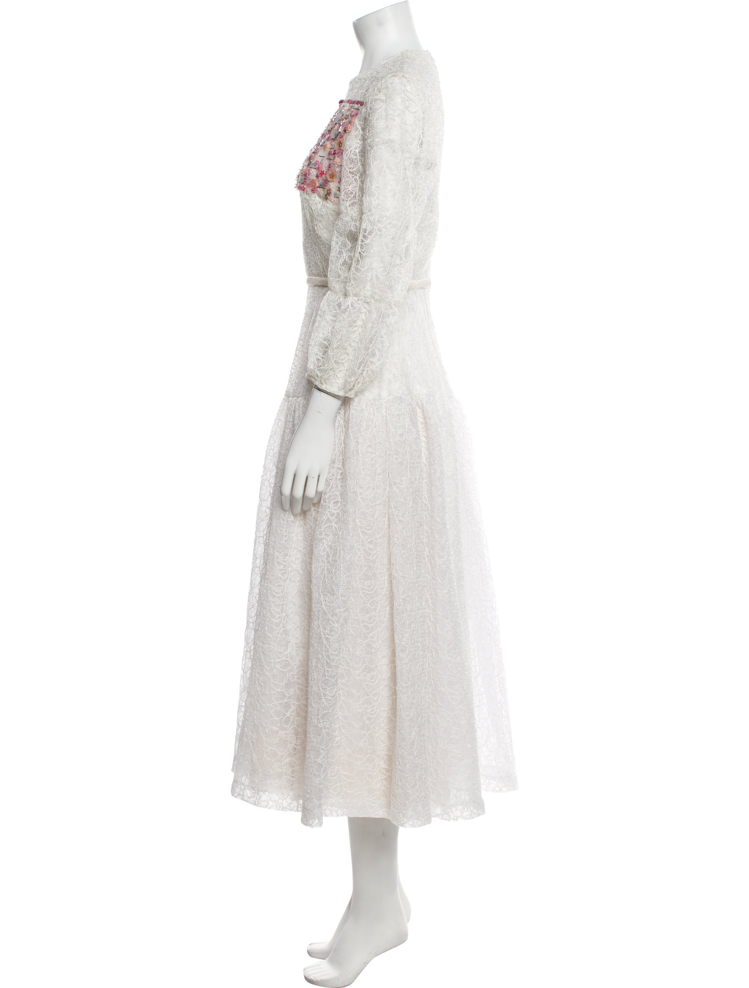 Alex Perry Lace Pattern Long Dress