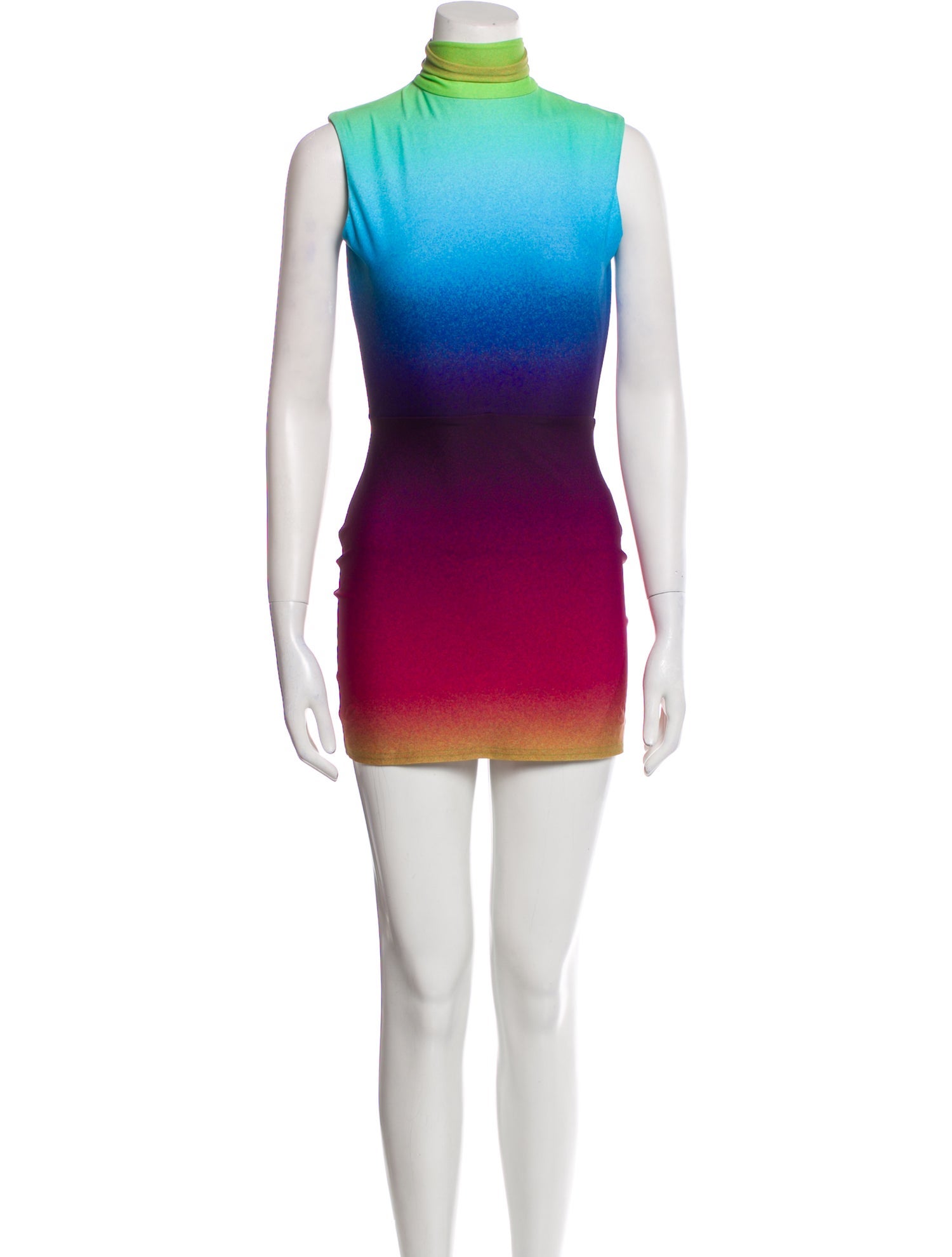 Alex Perry Colorblock Pattern Mini Dress
