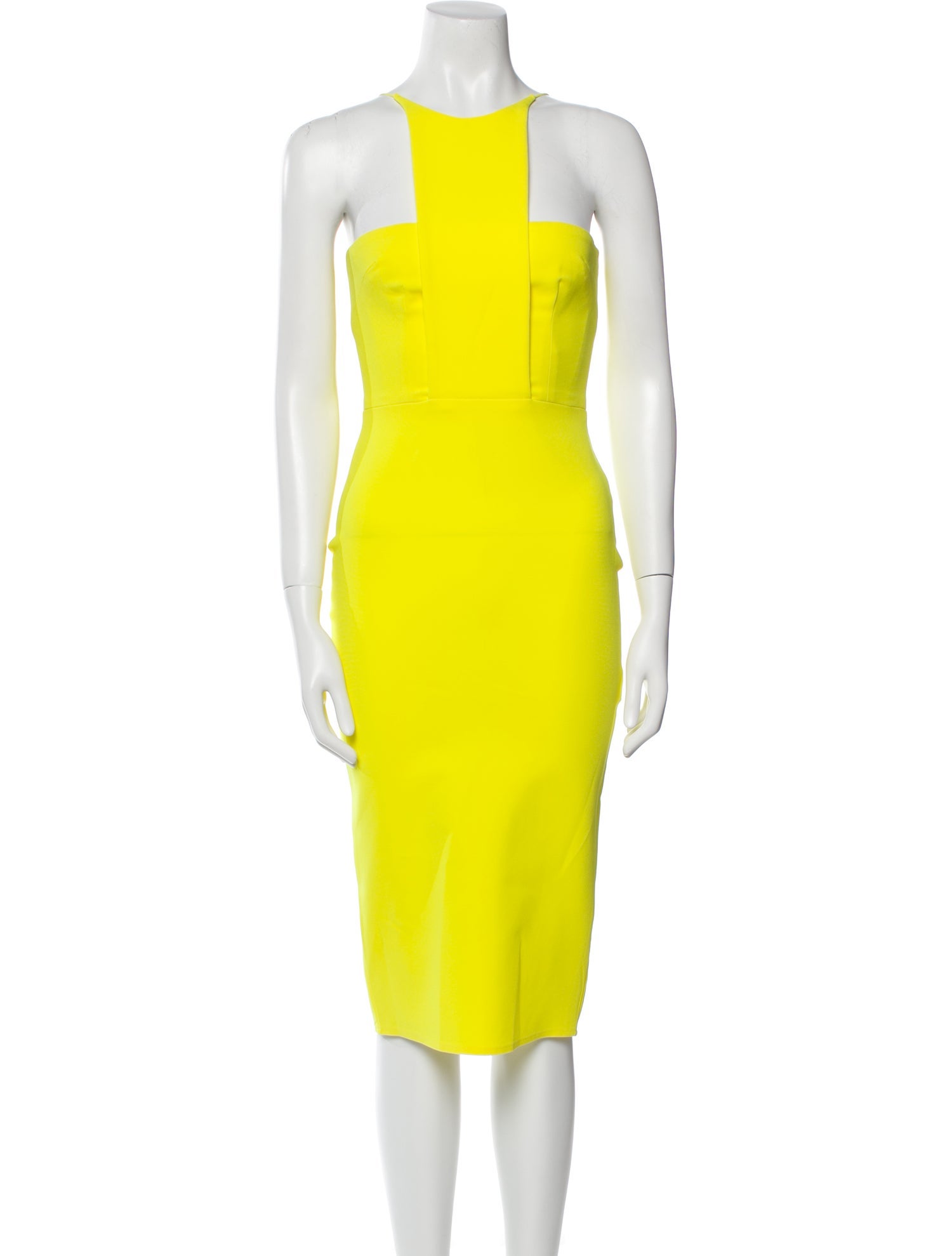 Alex Perry Square Neckline Midi Length Dress