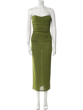 Alex Perry Strapless Midi Length Dress