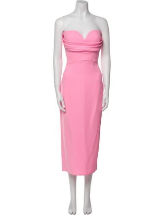 Alex Perry Strapless Midi Length Dress