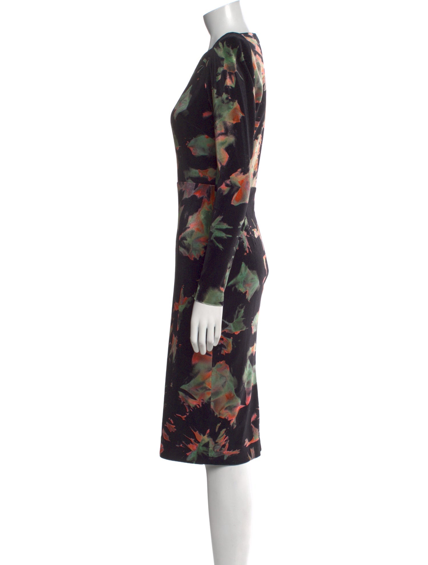 Alex Perry Floral Print Midi Length Dress