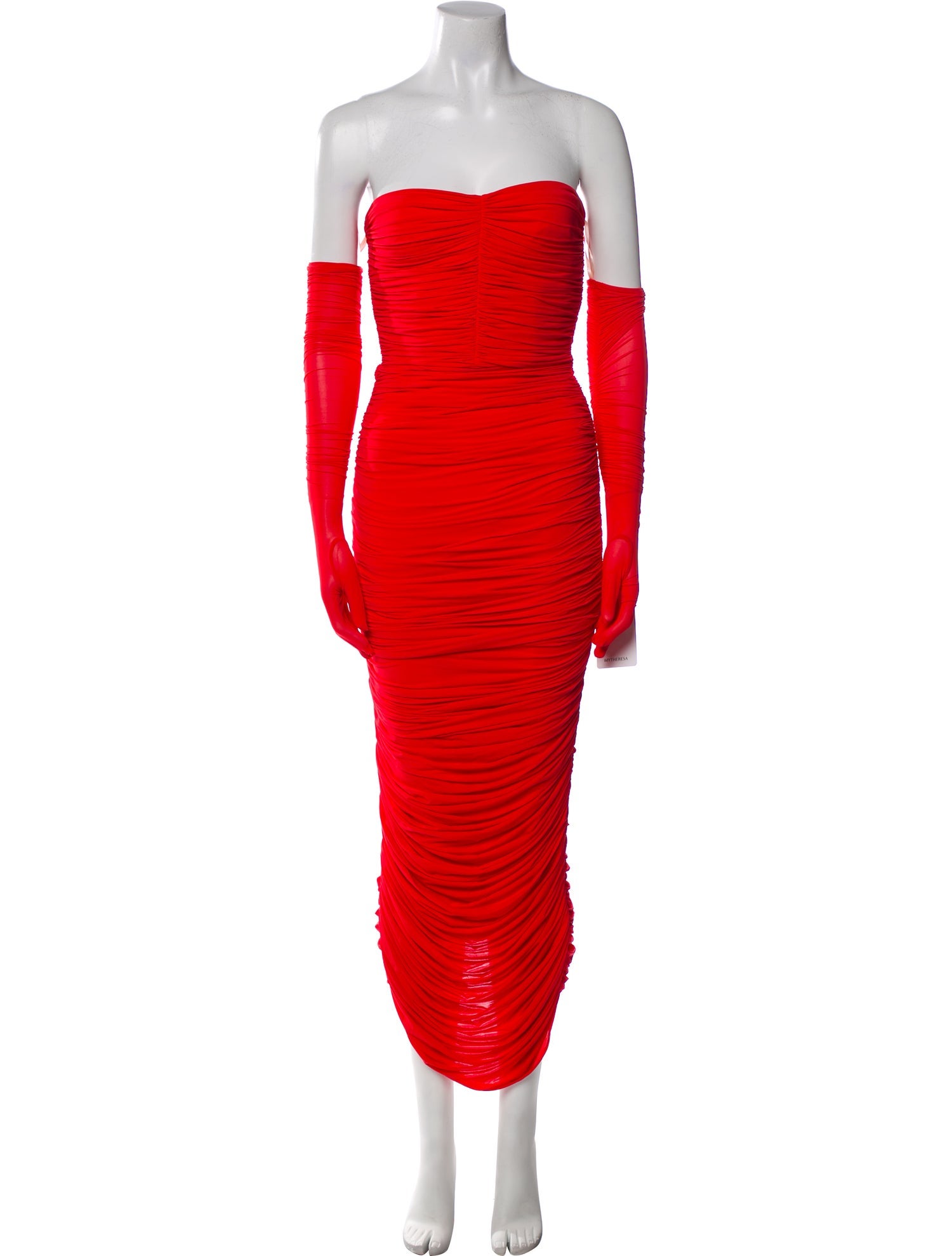 Alex Perry Strapless Midi Length Dress