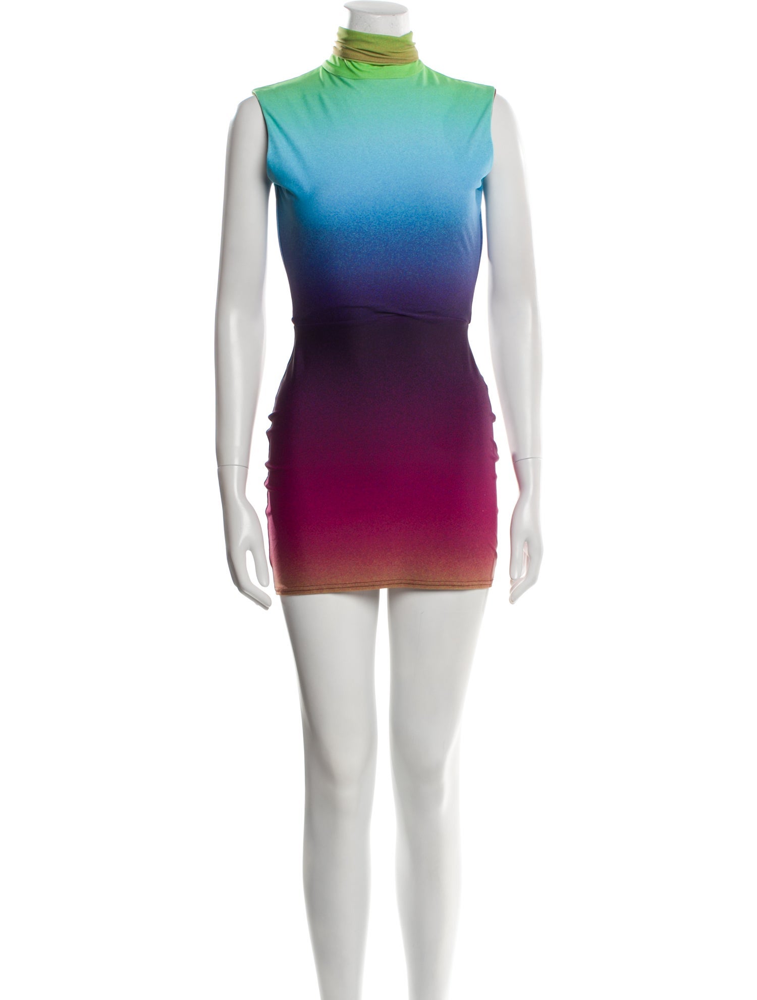 Alex Perry Colorblock Pattern Mini Dress