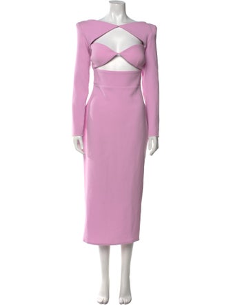 Alex Perry Bateau Neckline Long Dress