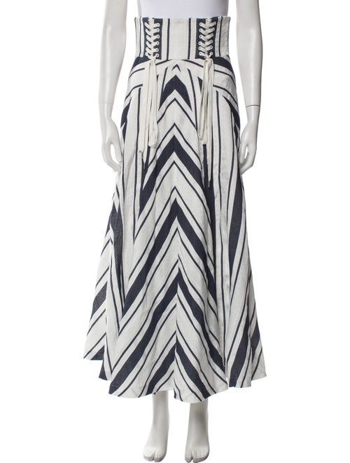 Alex Perry Striped Long Skirt