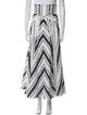 Alex Perry Striped Long Skirt
