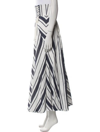 Alex Perry Striped Long Skirt