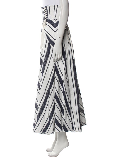 Alex Perry Striped Long Skirt