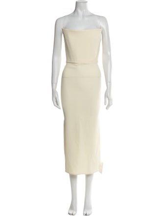 Alex Perry Strapless Midi Length Dress