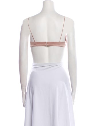 Alex Perry Square Neckline Sleeveless Crop Top