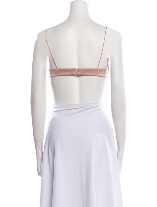 Alex Perry Square Neckline Sleeveless Crop Top