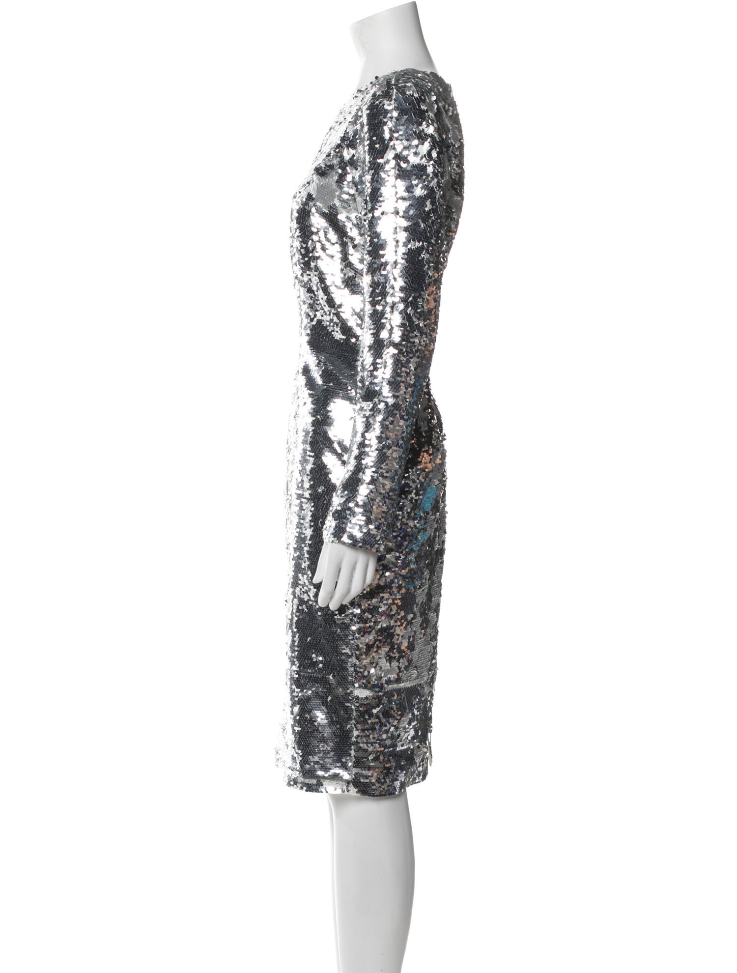 Alex Perry Cowl Neck Knee-Length Dress