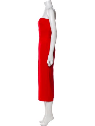 Alex Perry Strapless Midi Length Dress