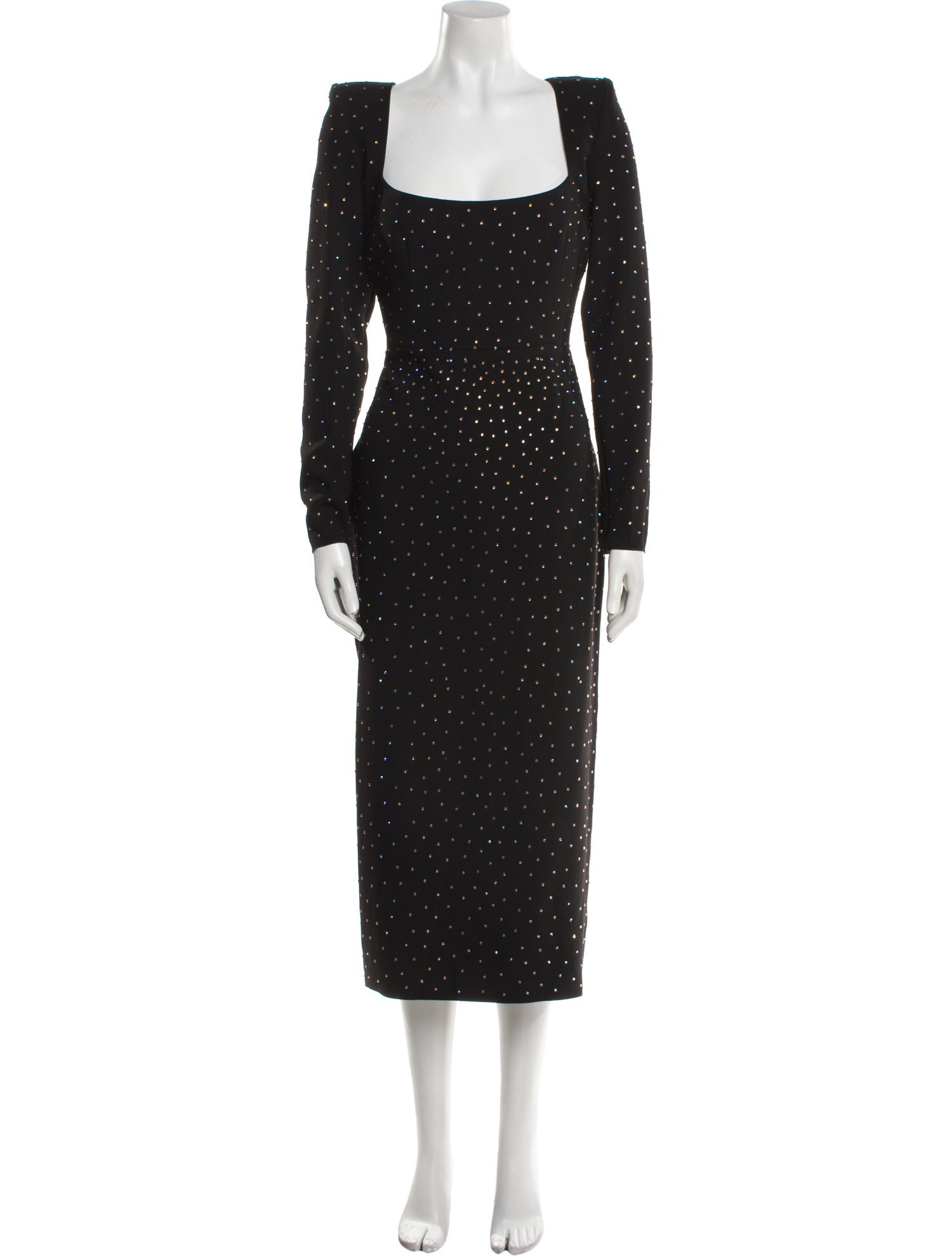 Alex Perry Polka Dot Print Long Dress
