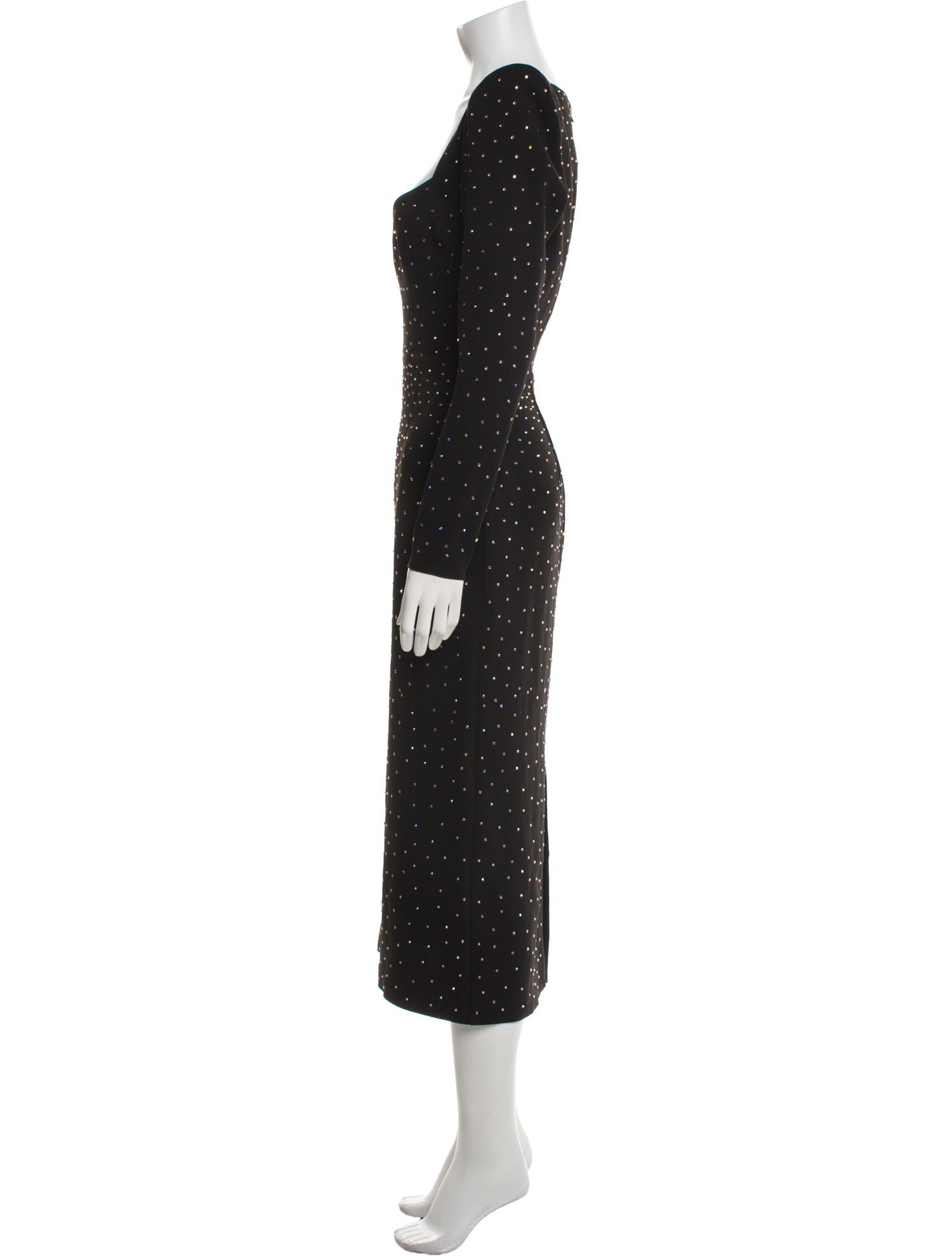 Alex Perry Polka Dot Print Long Dress