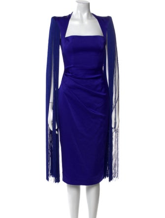 Alex Perry Square Neckline Midi Length Dress