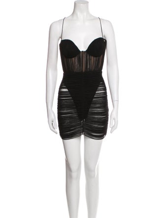 Alex Perry Square Neckline Mini Dress