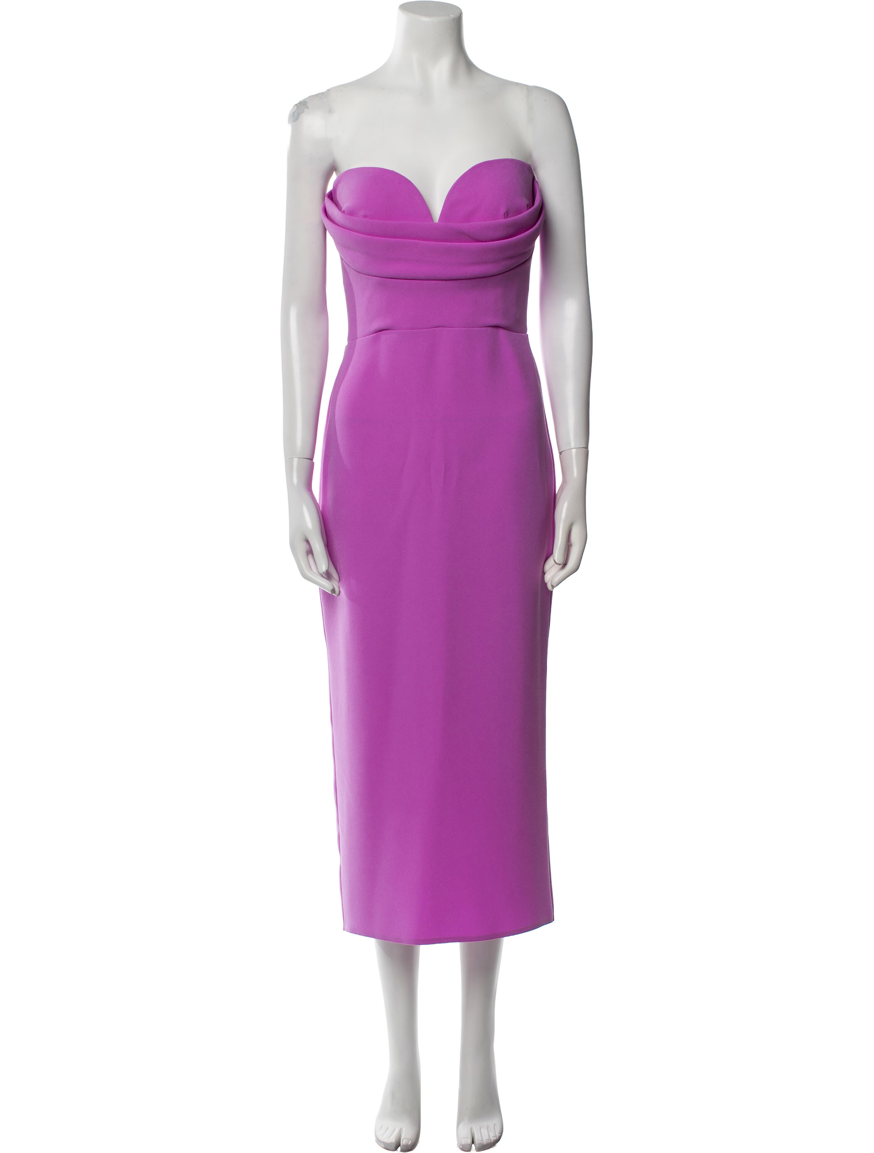 Alex Perry Strapless Midi Length Dress