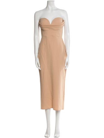 Alex Perry Strapless Midi Length Dress