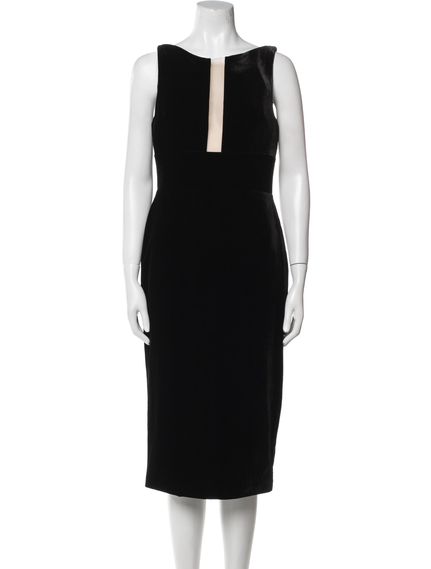 Alex Perry Bateau Neckline Midi Length Dress