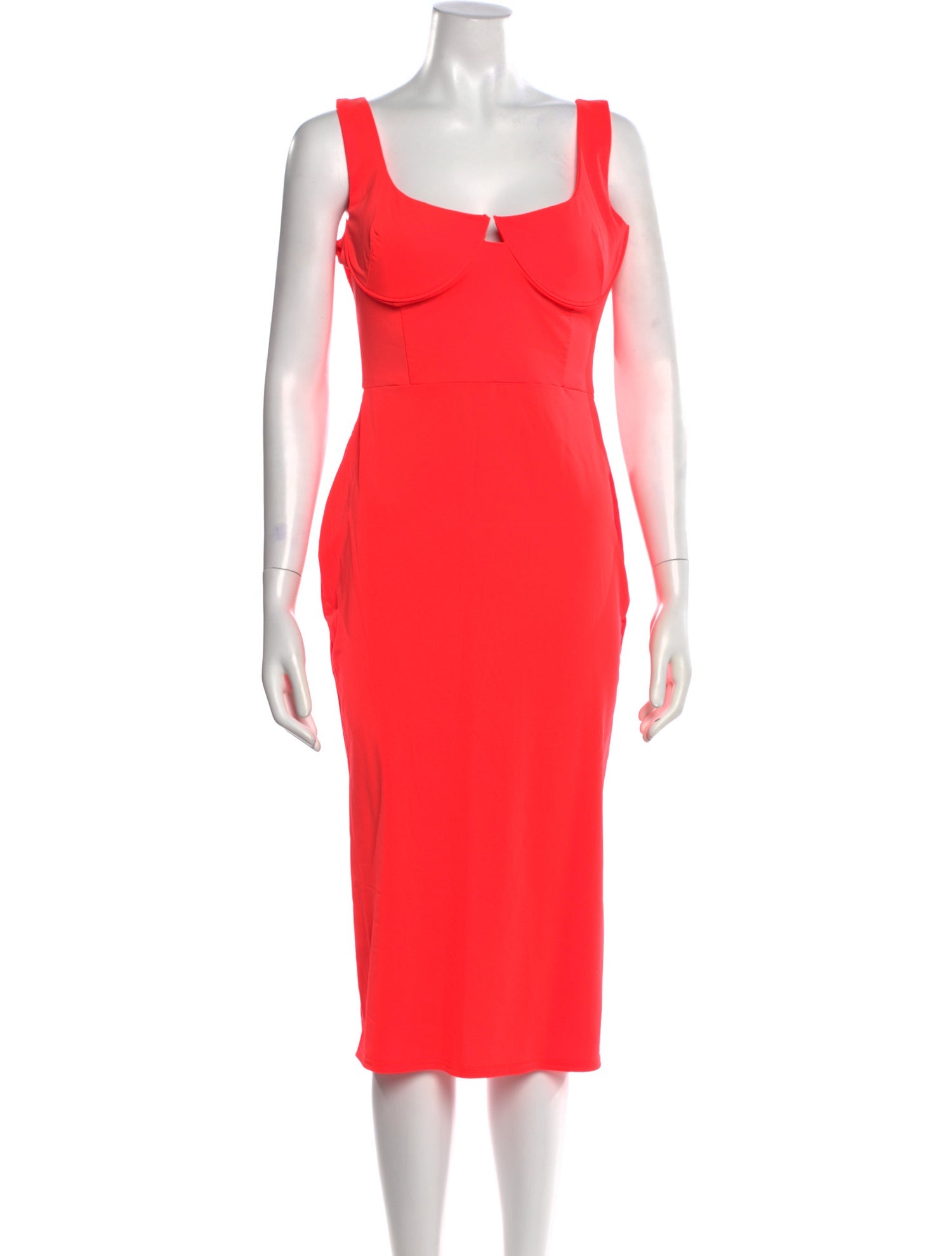 Alex Perry Square Neckline Midi Length Dress
