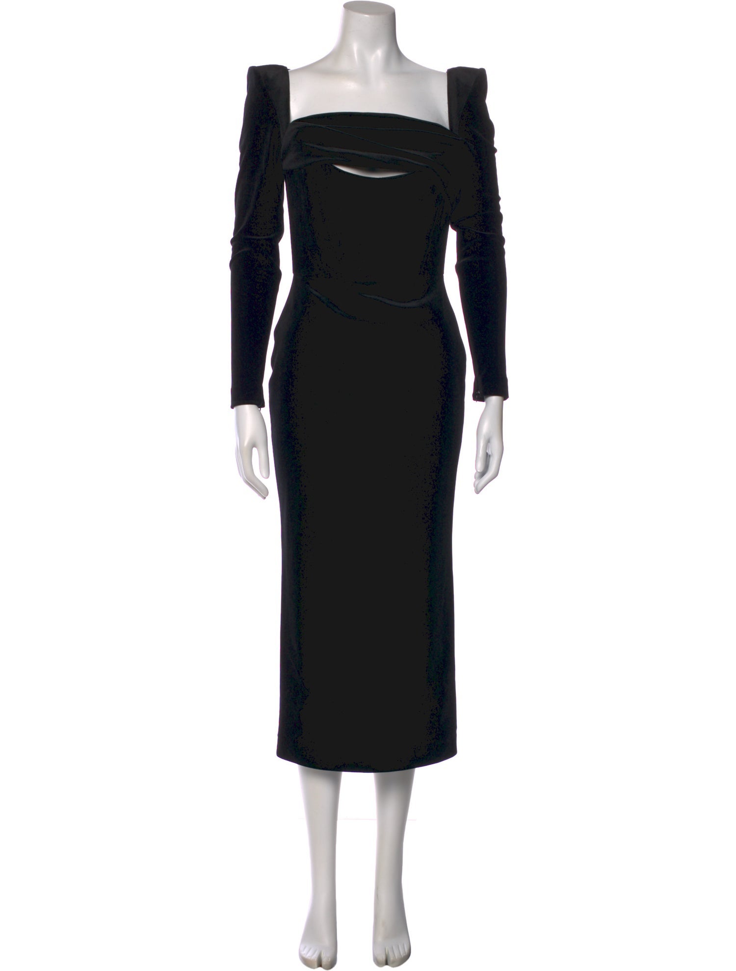 Alex Perry Square Neckline Midi Length Dress