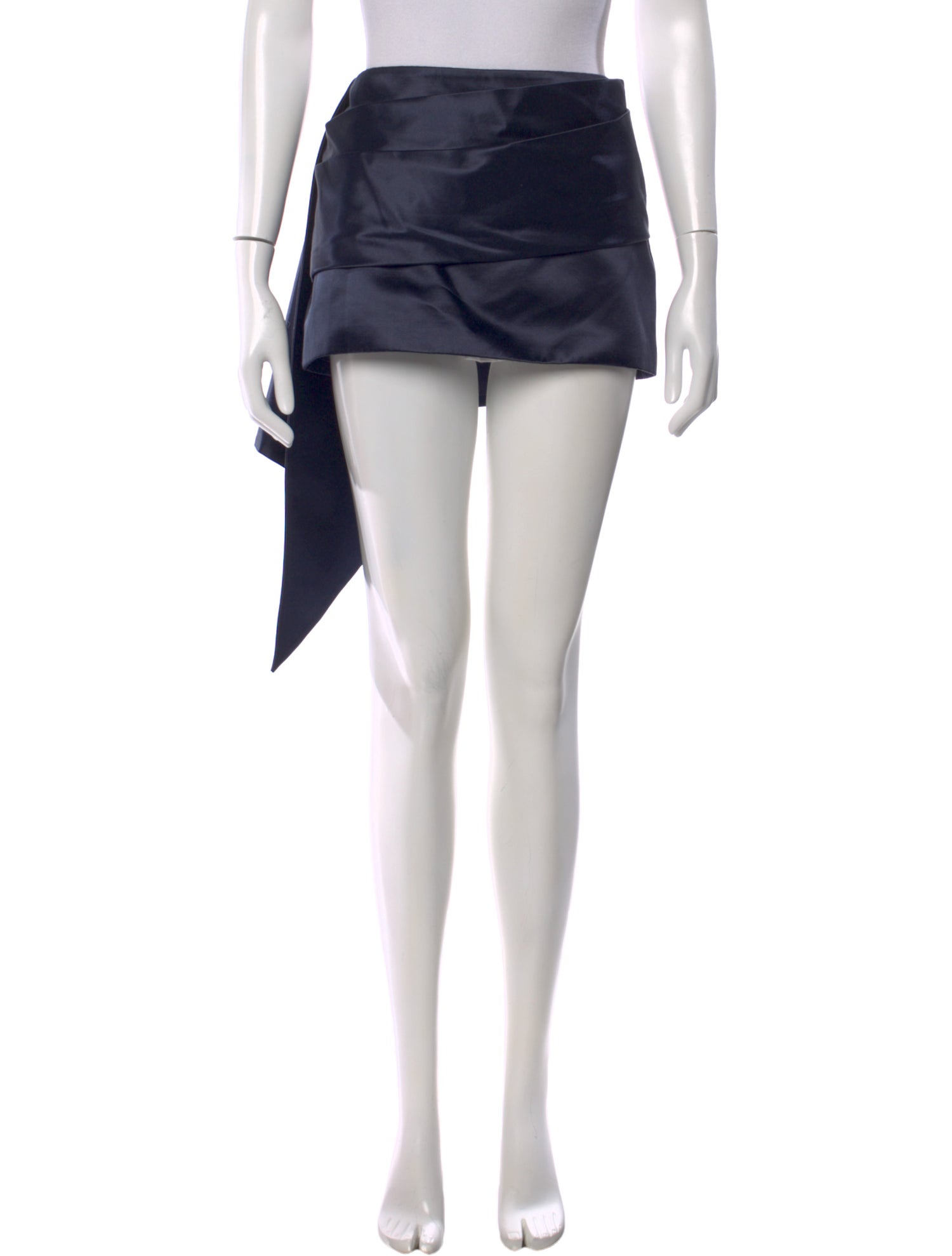 Alex Perry Pleated Accents Mini Skirt