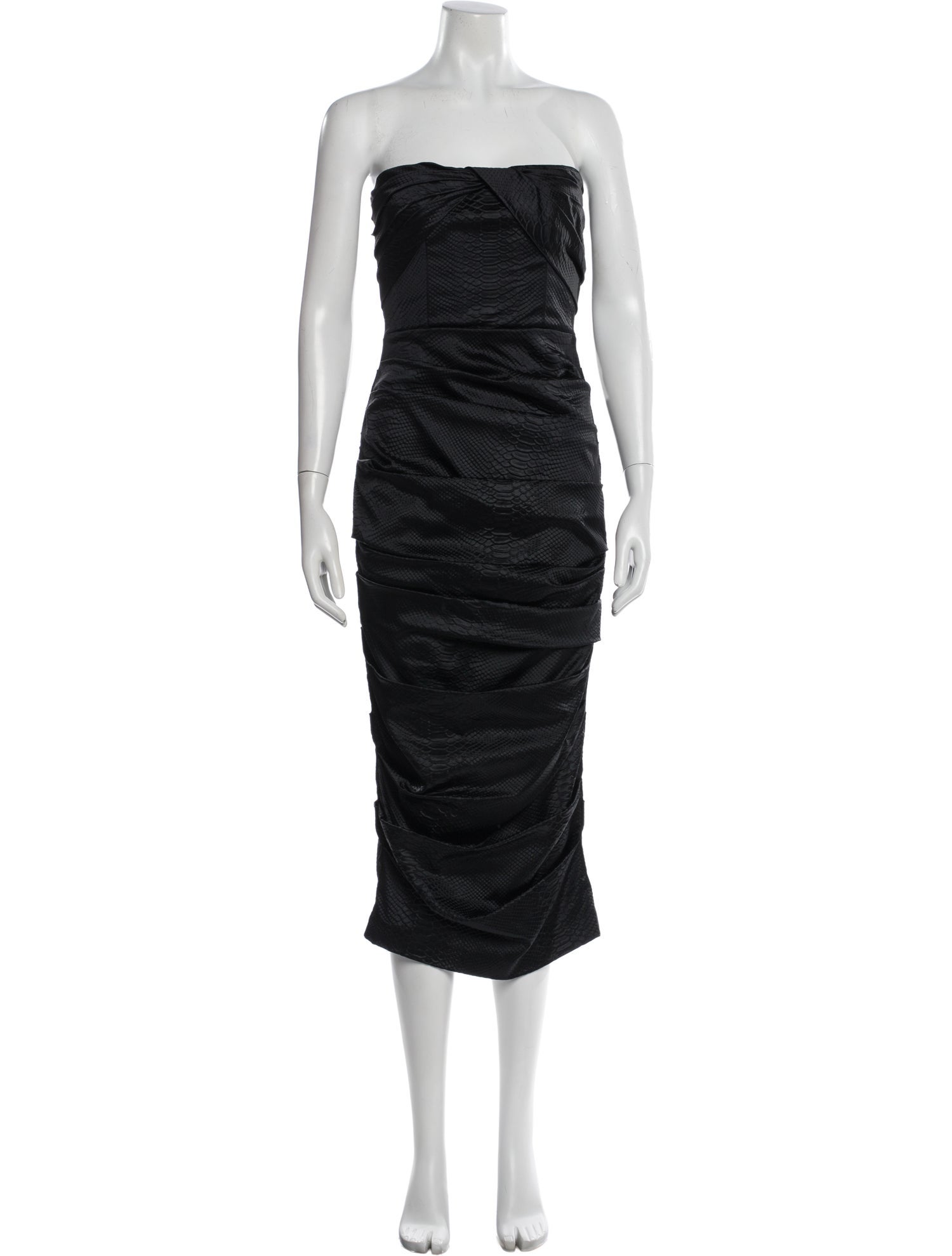 Alex Perry Strapless Midi Length Dress