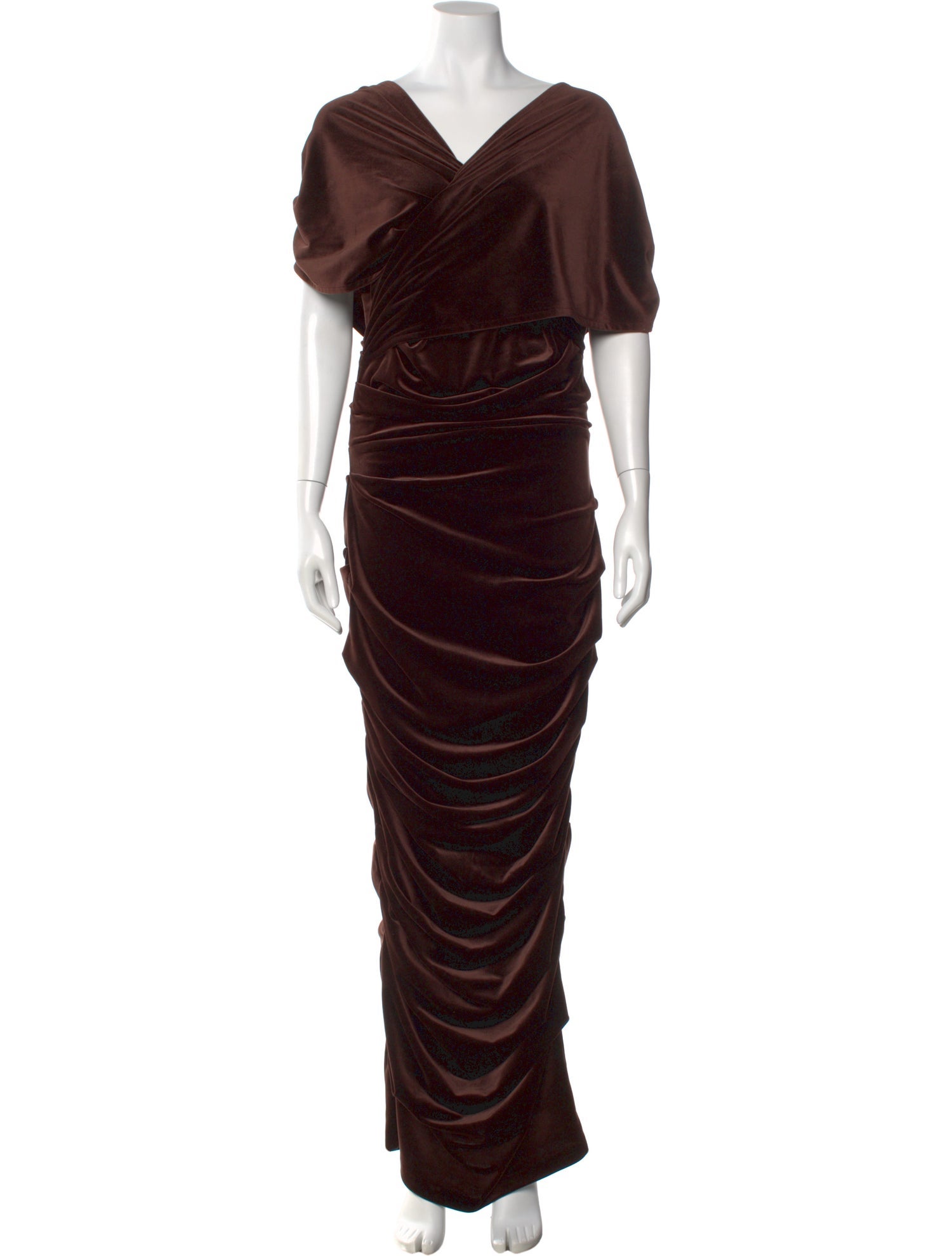 Alex Perry Cowl Neck Midi Length Dress