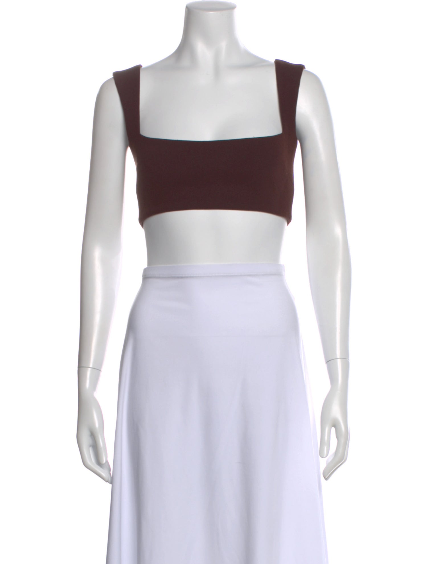 Alex Perry Square Neckline Sleeveless Crop Top