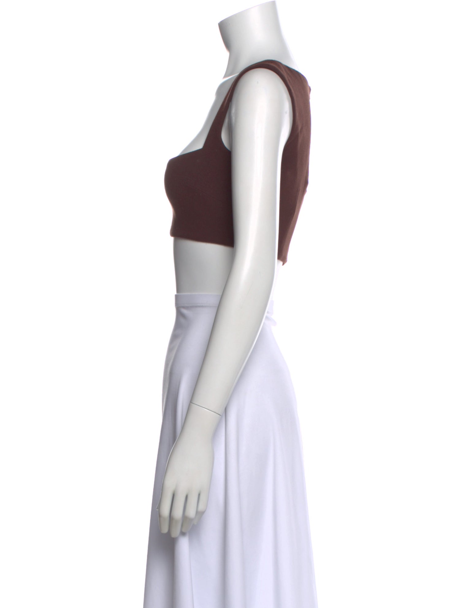 Alex Perry Square Neckline Sleeveless Crop Top