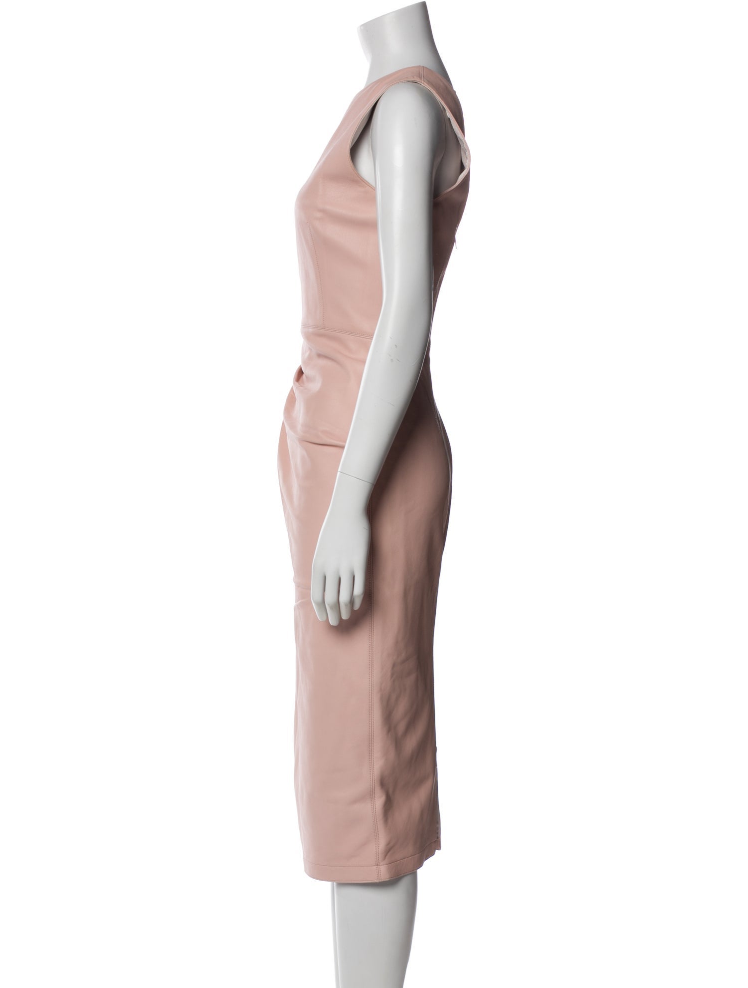 Alex Perry Leather Midi Length Dress