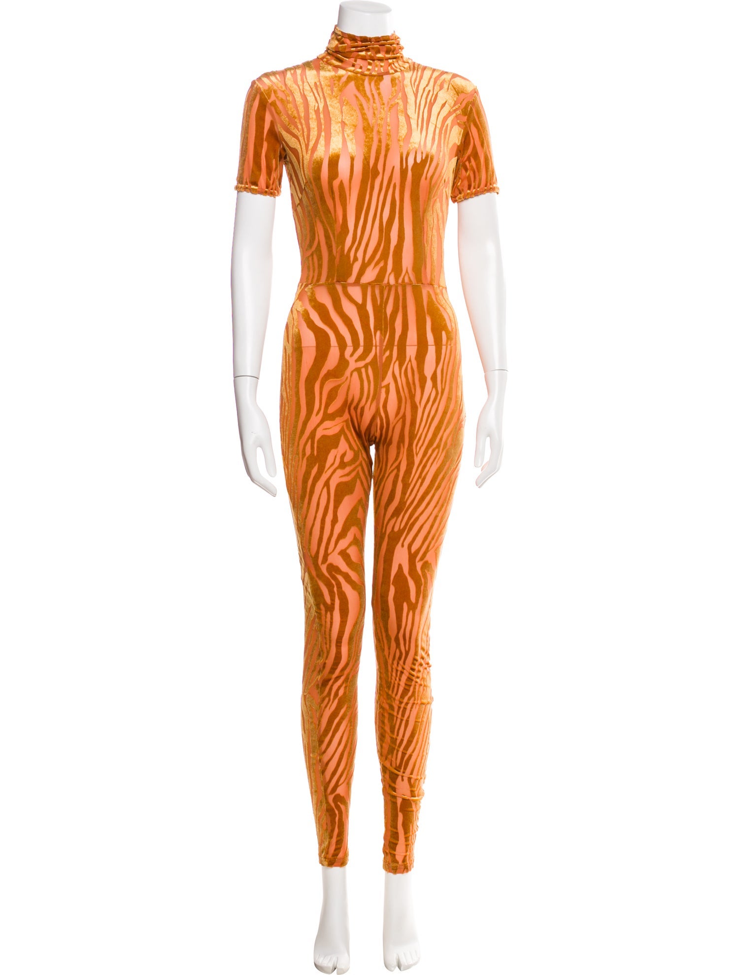 Alex Perry Printed Mock Neck Jumpsuit