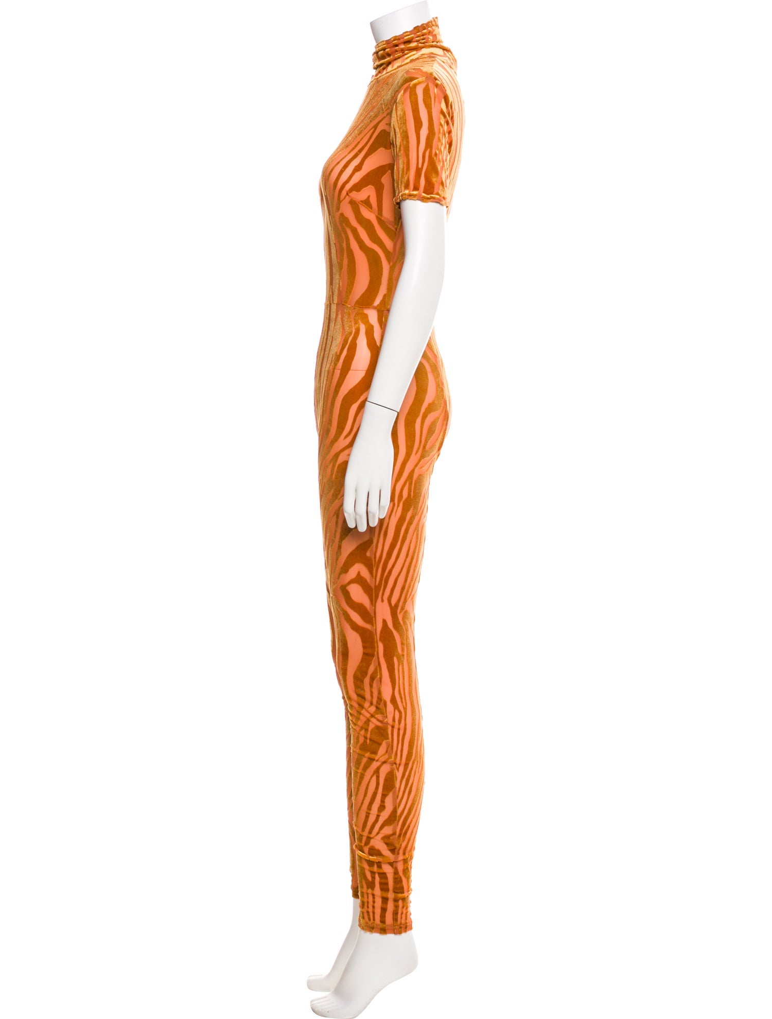 Alex Perry Printed Mock Neck Jumpsuit