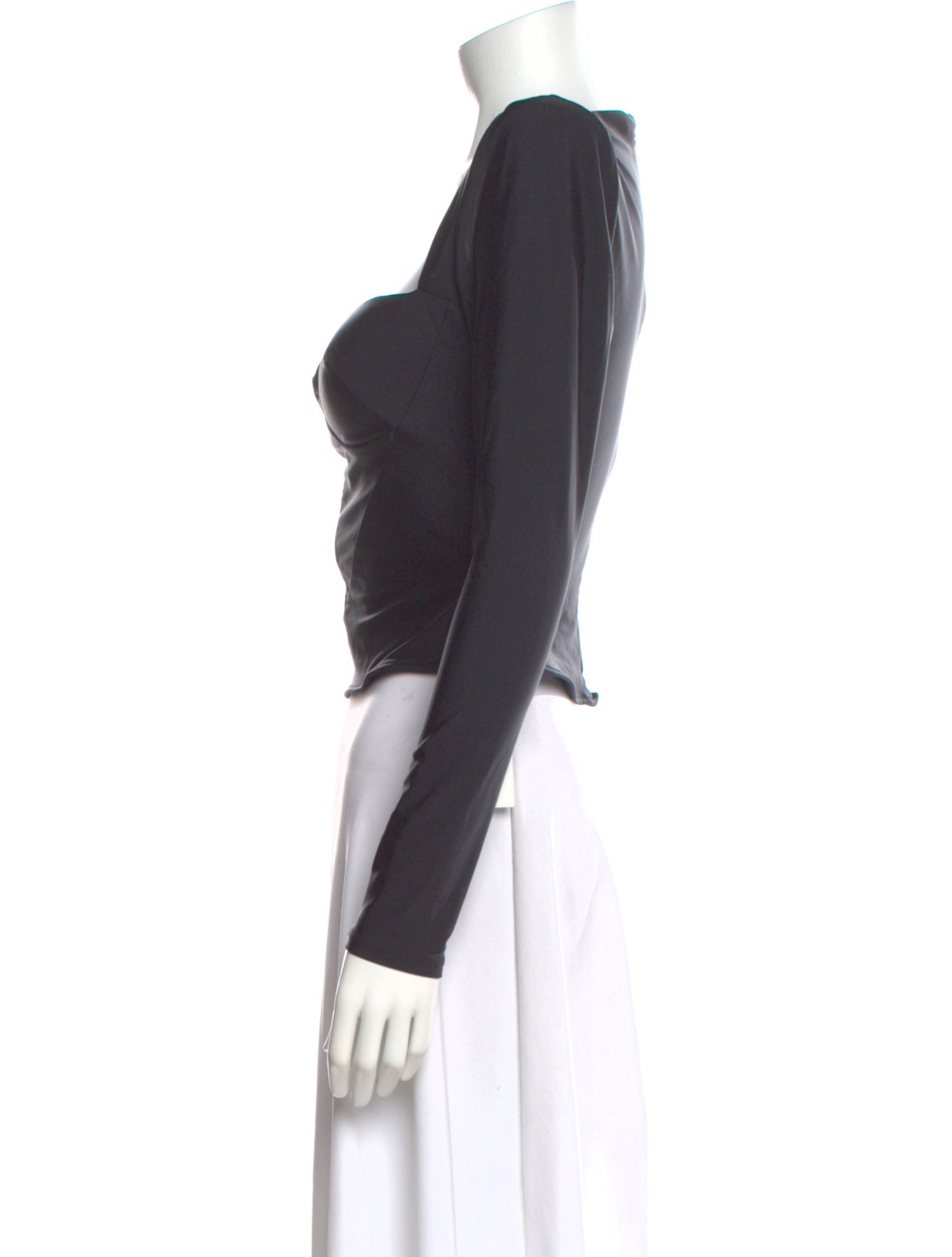 Alex Perry Square Neckline Long Sleeve Top