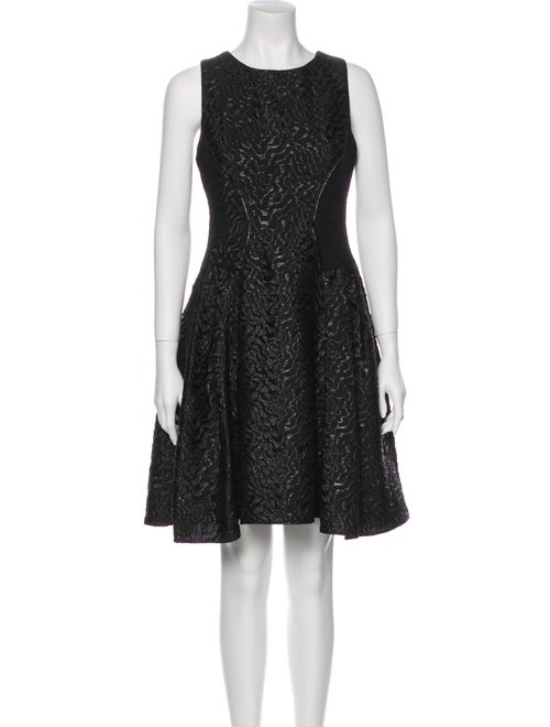 ZAC Zac Posen Printed Knee-Length Dress Black