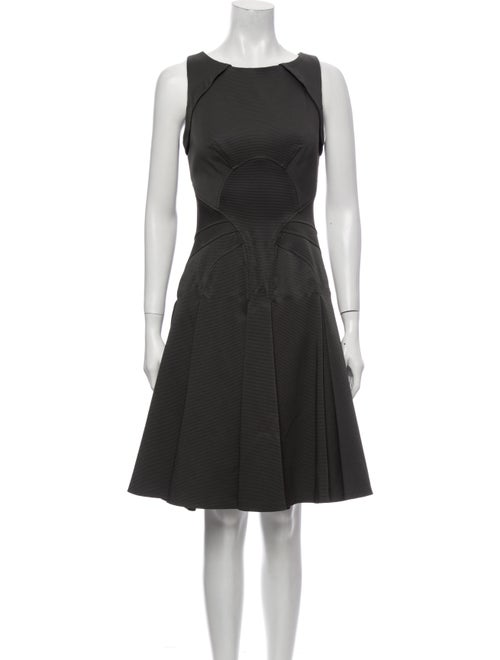 ZAC Zac Posen Striped Knee-Length Dress Green