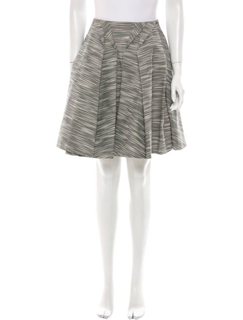 ZAC Zac Posen Striped Knee-Length Skirt Grey