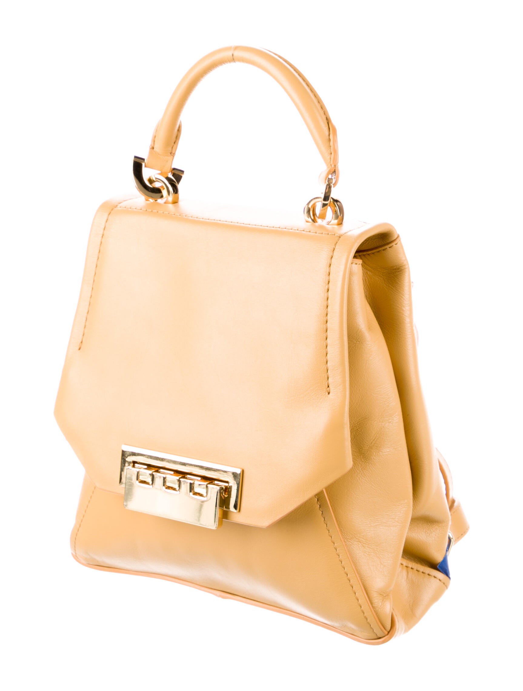 ZAC Zac Posen Leather Crossbody Bag Yellow Backpacks, Handbags