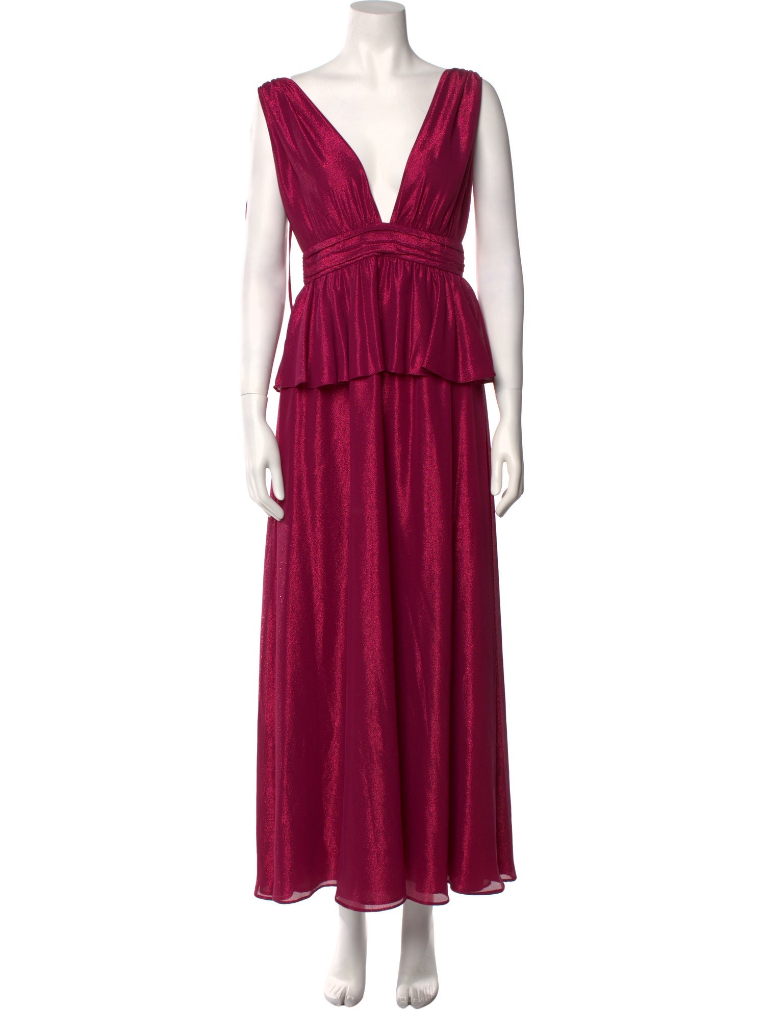 ZAC Zac Posen V-Neck Long Dress