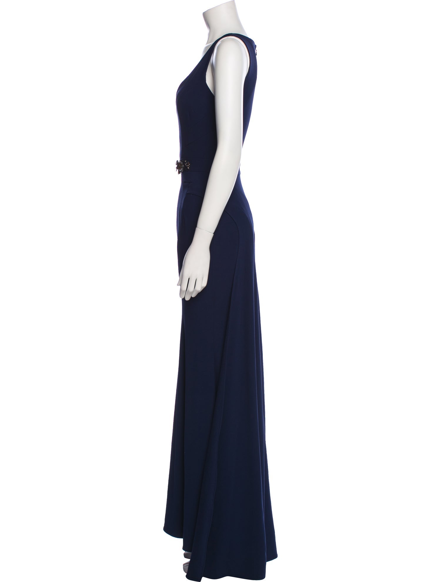 ZAC Zac Posen V-Neck Long Dress