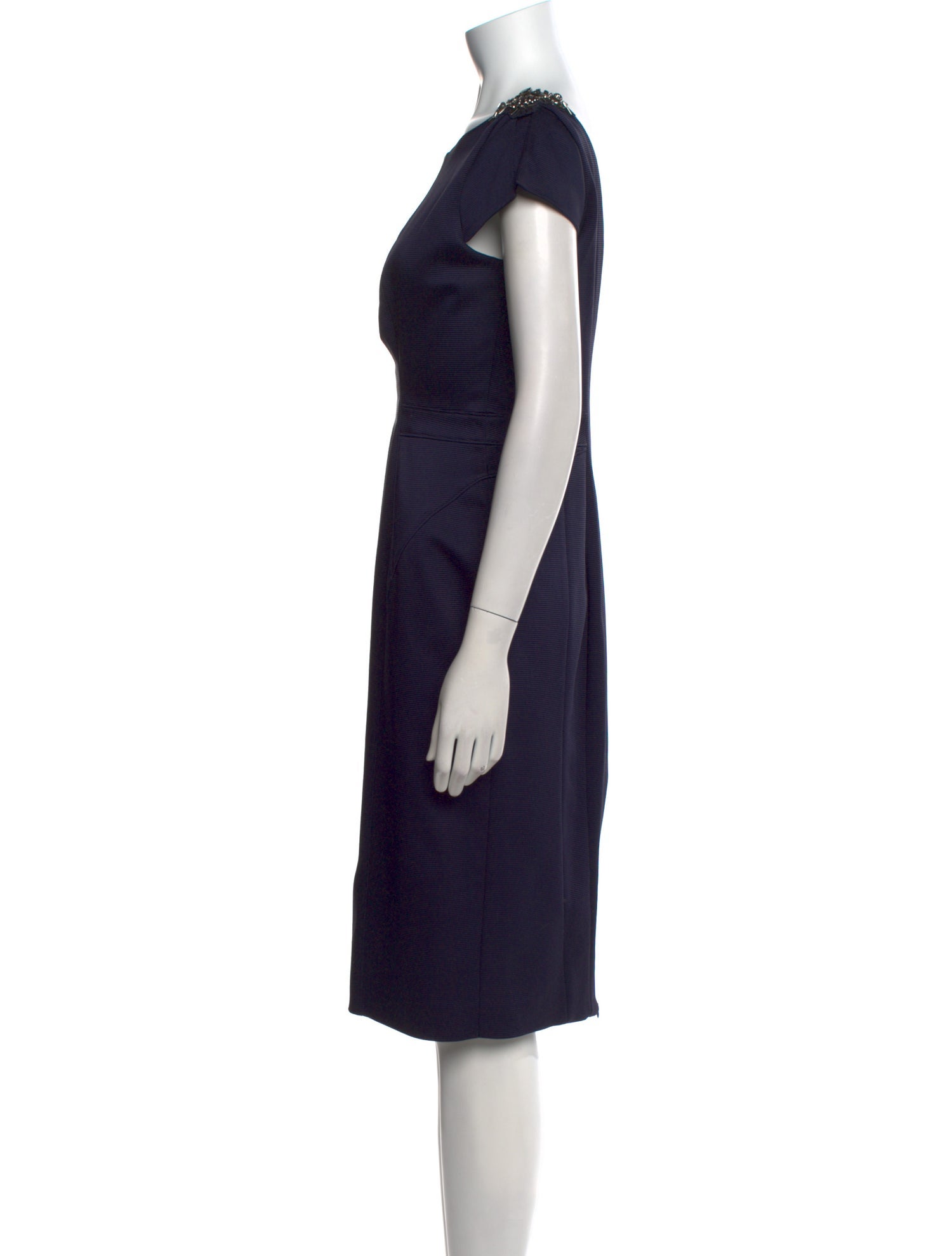 ZAC Zac Posen Bateau Neckline Midi Length Dress