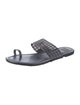 ZAC Zac Posen Leather Lasercut Accents Slides