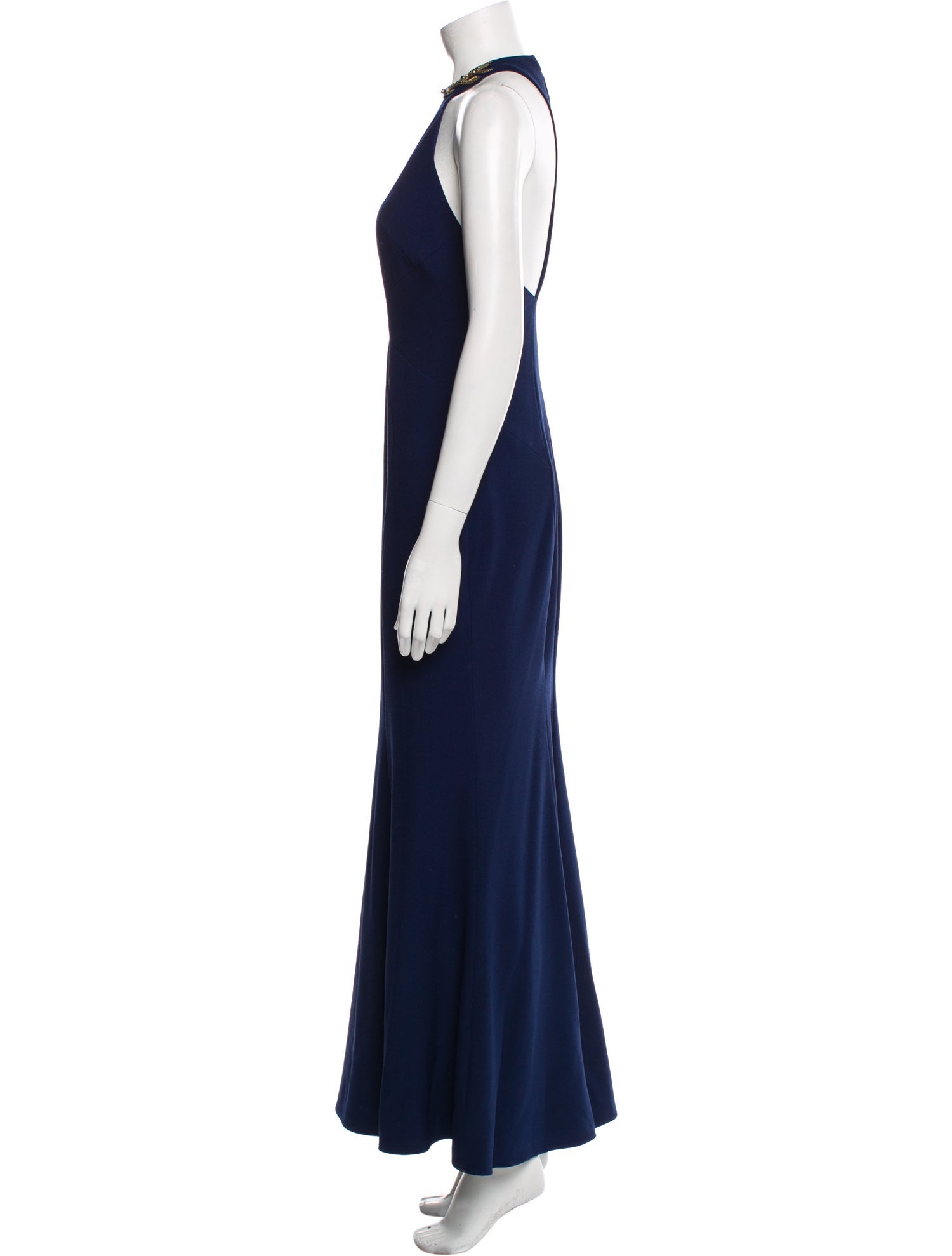 ZAC Zac Posen Halterneck Long Dress