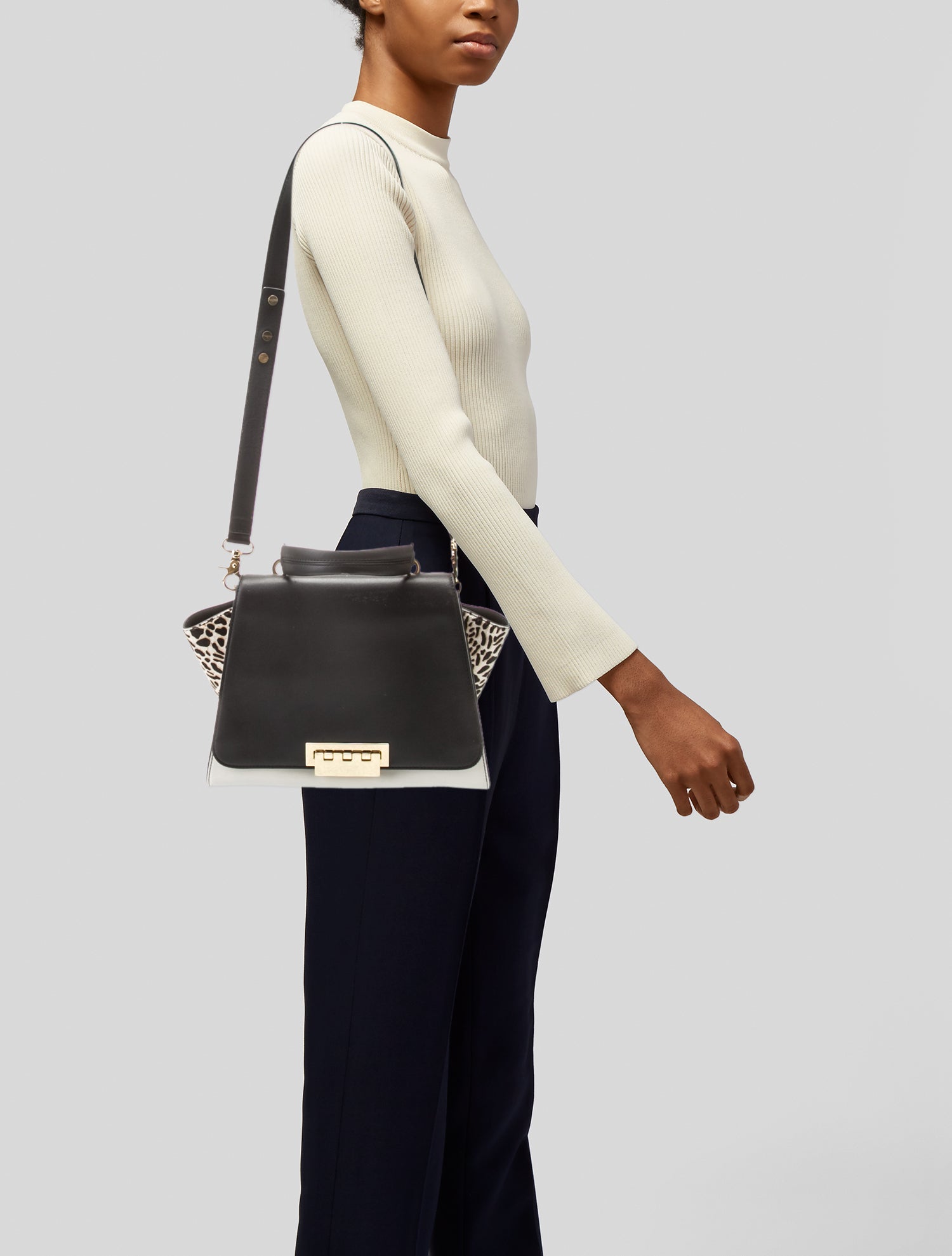 ZAC Zac Posen Leather Top Handle Bag
